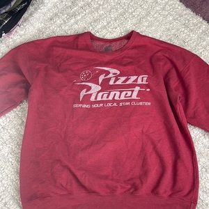 SOLD Disney Pixar red Toy Story Pizza planet sweatshirt XL